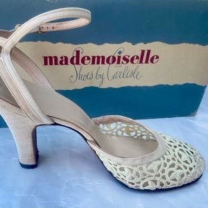 Vintage Mademoiselle wedding heels with box
